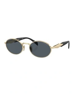 PR 65ZS Metal Sunglasses in Gold