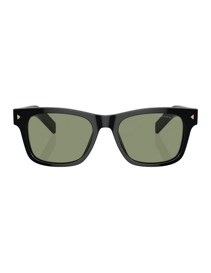 Acetate Polarised Sunglasses in Black image 1