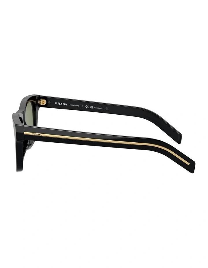 Acetate Polarised Sunglasses in Black image 2