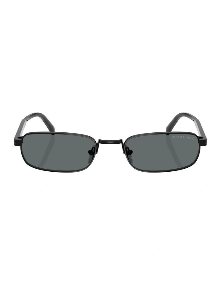 Metal Polarised Sunglasses in Black image 1