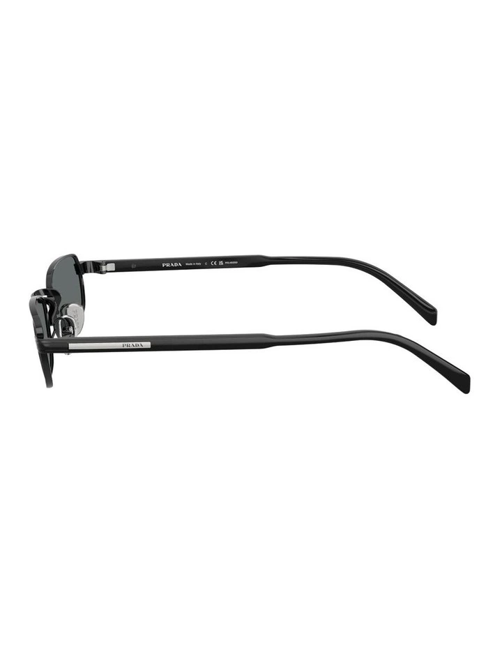 Metal Polarised Sunglasses in Black image 2
