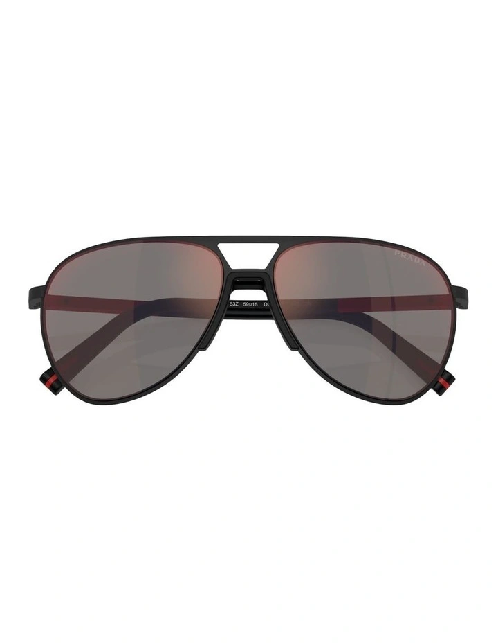 Metal Sunglasses in Black image 4