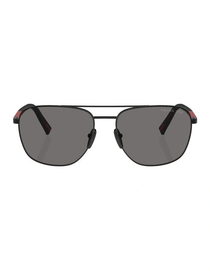Steel Polarised Sunglasses in Black image 1