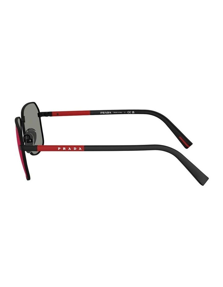 Metal Sunglasses in Black image 3