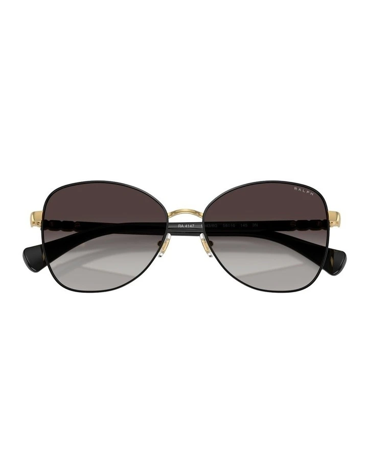 Metal Sunglasses in Black image 4