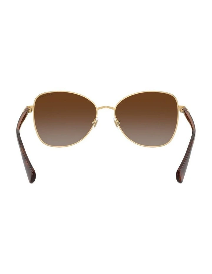 Metal Polarised Sunglasses in Brown image 2