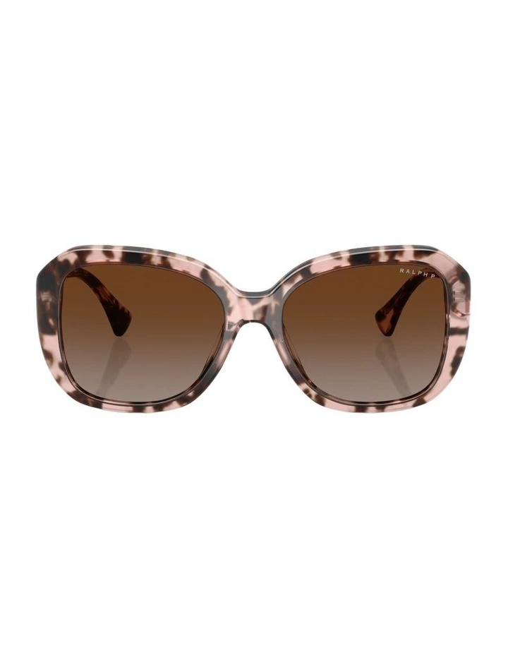 Acetate Polarised Sunglasses in Pink image 1