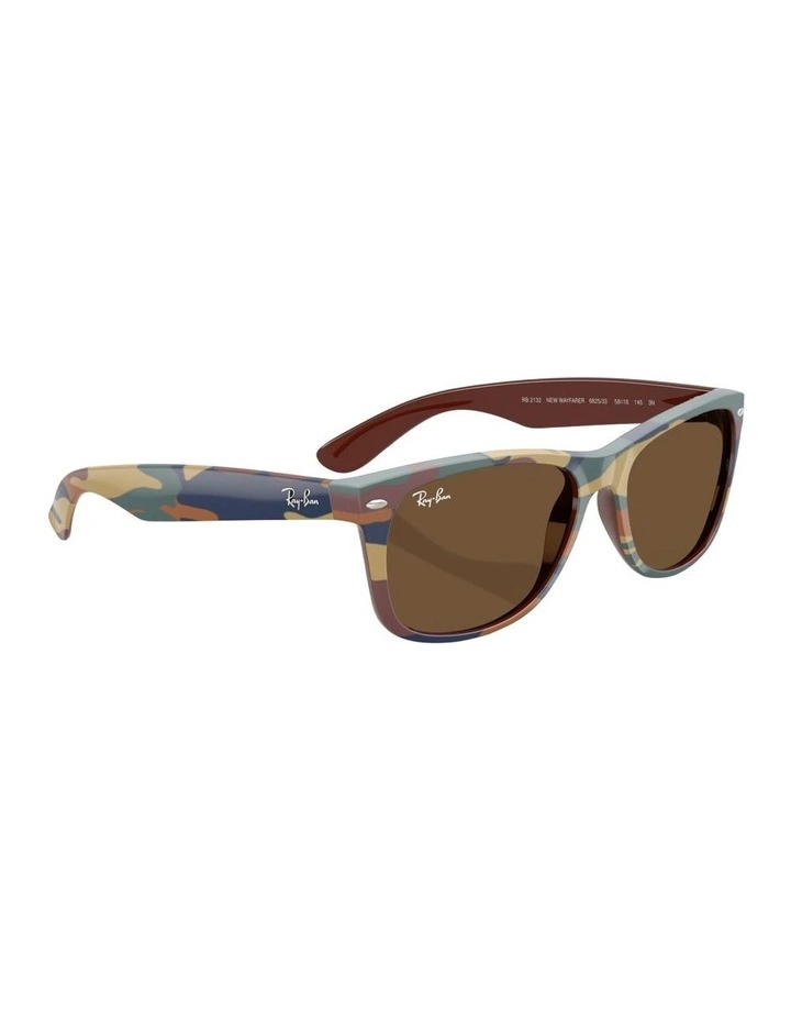 New Wayfarer Classic Nylon Sunglasses in Brown image 3