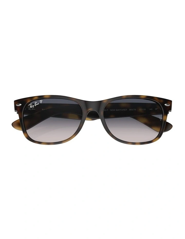 New Wayfarer Classic Nylon Polarised Sunglasses in Tortoise image 3