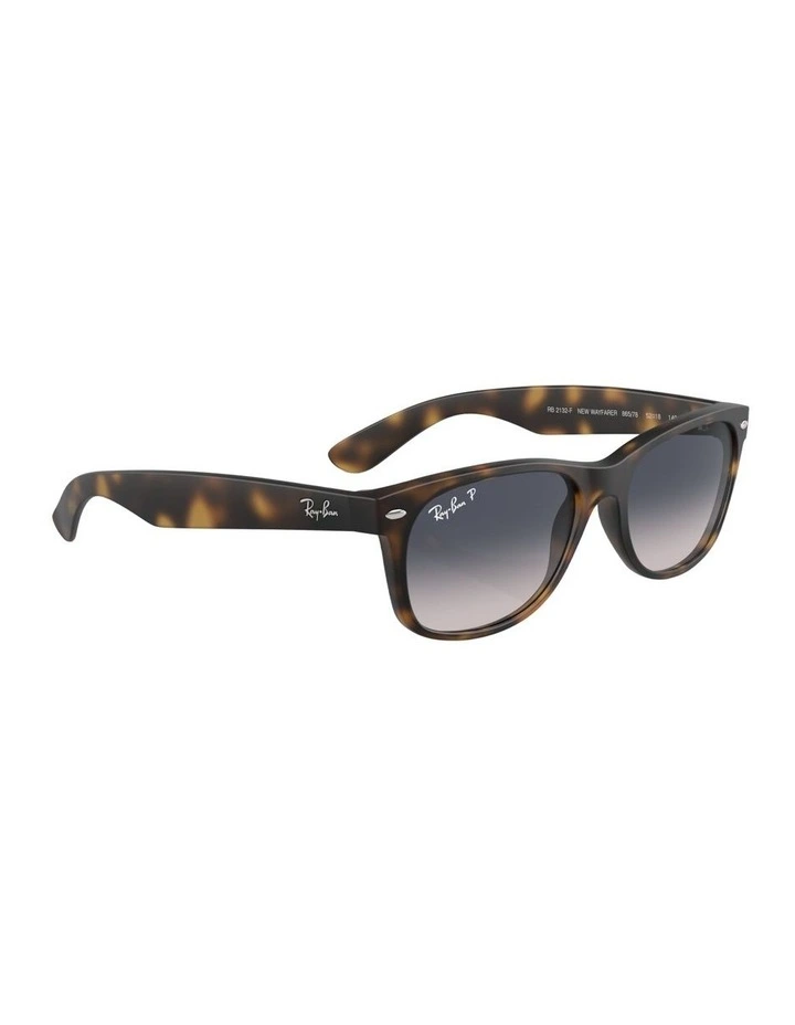 New Wayfarer Classic Nylon Polarised Sunglasses in Tortoise image 4