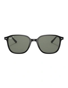 Leonard Acetate Polarised Sunglasses in Black