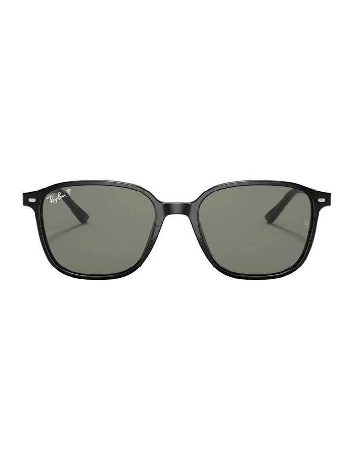 Leonard Acetate Polarised Sunglasses in Black image 1