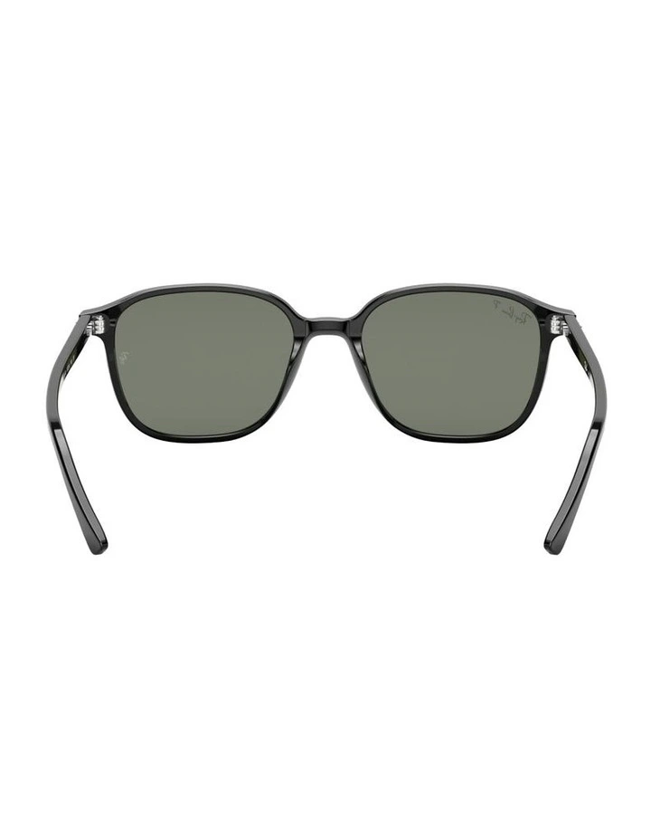 Leonard Acetate Polarised Sunglasses in Black image 2
