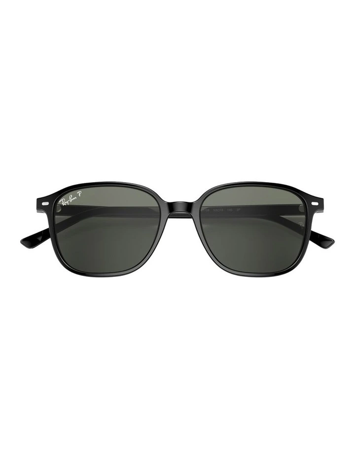 Leonard Acetate Polarised Sunglasses in Black image 4