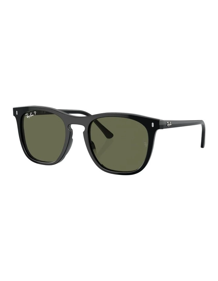 Acetate Polarised Sunglasses RB2210 in Black image 1