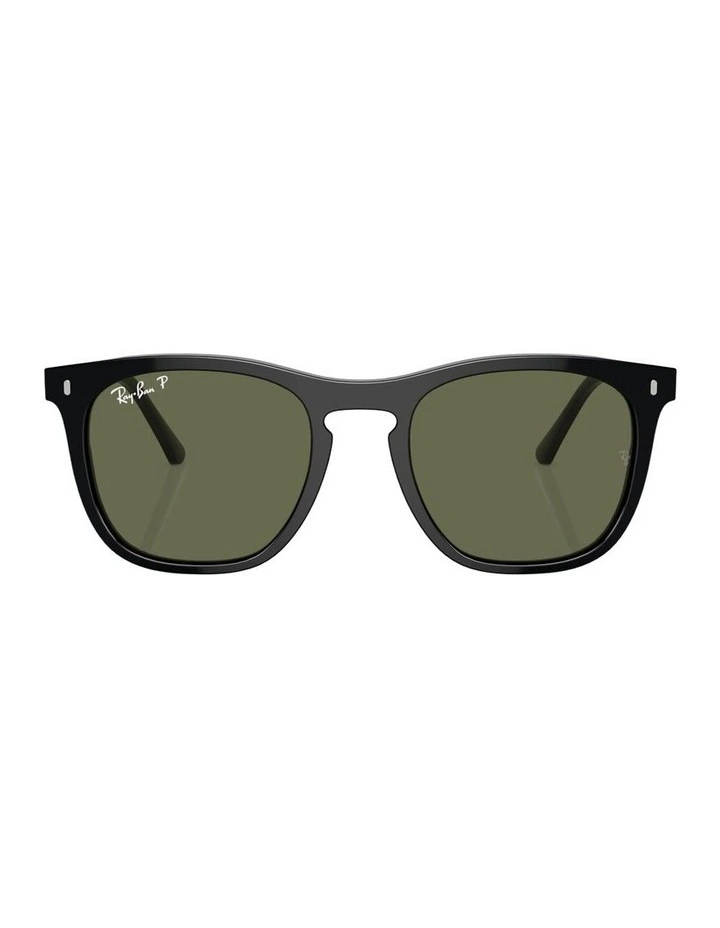 Acetate Polarised Sunglasses RB2210 in Black image 2