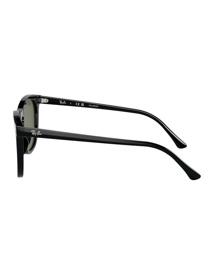Acetate Polarised Sunglasses RB2210 in Black image 3