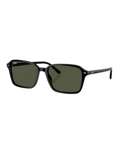 Raimond Acetate Sunglasses in Black