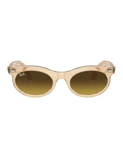 Wayfarer Oval Change Propionate Sunglasses in Brown