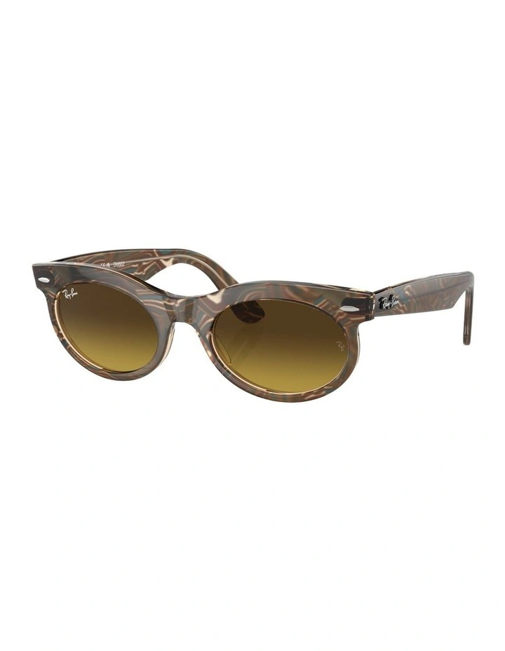 Wayfarer Oval Change Propionate Sunglasses in Brown image 6