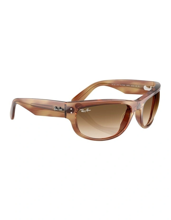 Mega Balorama Propionate Sunglasses in Tortoise image 4