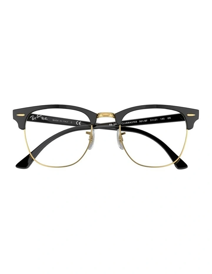 Clubmaster Acetate Sunglasses in Black image 3