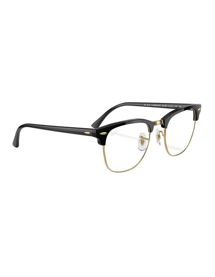 Clubmaster Acetate Sunglasses in Black image 4