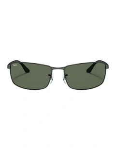 RB3498 Metal Sunglasses in Black