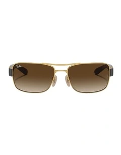 RB3522 Metal Sunglasses in Gold