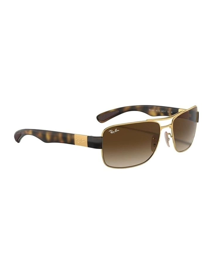 RB3522 Metal Sunglasses in Gold image 4