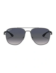 Metal Polarised Sunglasses RB3683 in Grey
