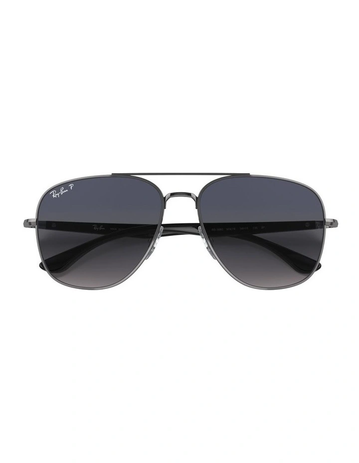 Metal Polarised Sunglasses RB3683 in Grey image 3