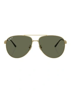 Metal Polarised Sunglasses RB3712D in Gold