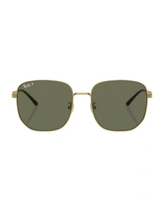 Metal Polarised Sunglasses RB3713D in Gold