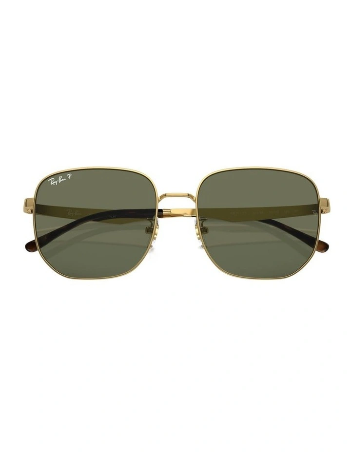 Metal Polarised Sunglasses RB3713D in Gold image 3