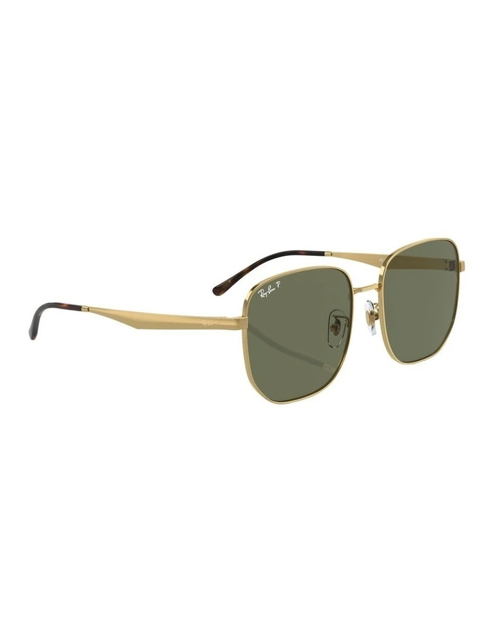 Metal Polarised Sunglasses RB3713D in Gold image 4