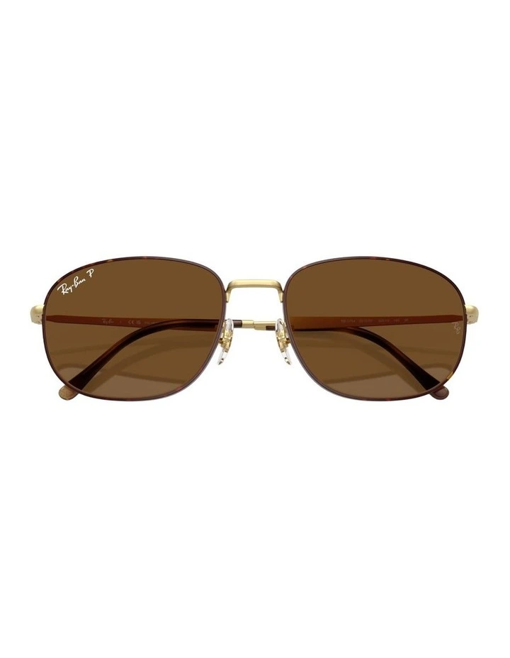 Metal Polarised Sunglasses RB3754 in Tortoise image 3