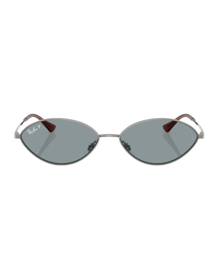 Kai Bio-Based Metal Polarised Sunglasses in Grey image 1