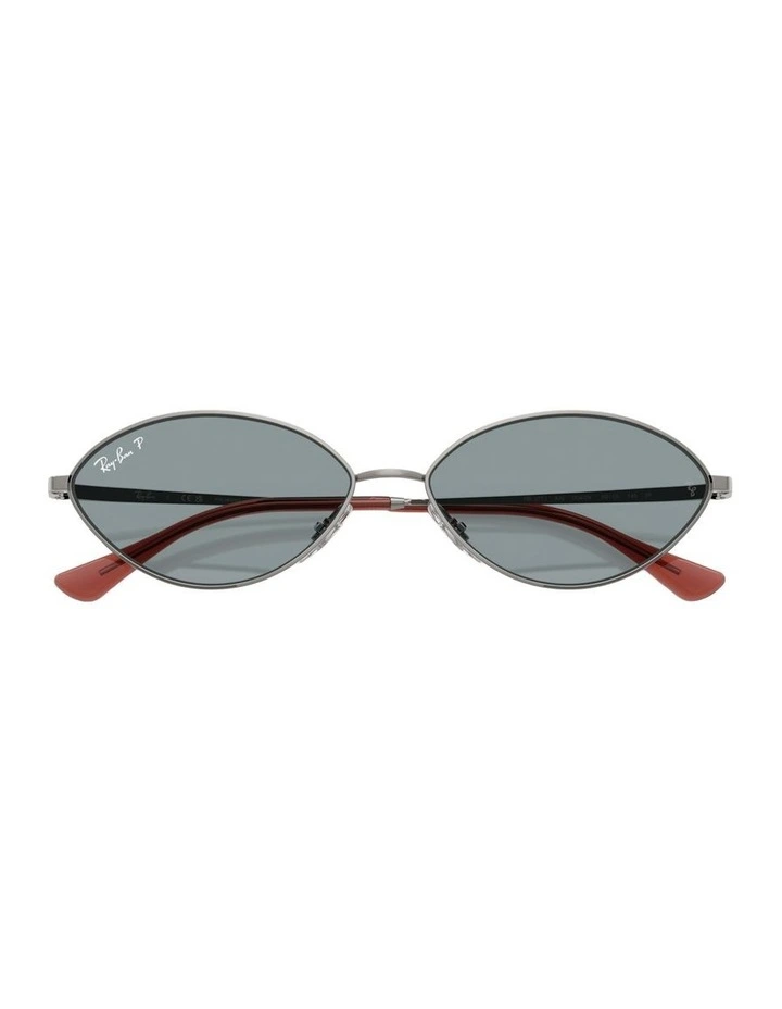 Kai Bio-Based Metal Polarised Sunglasses in Grey image 2