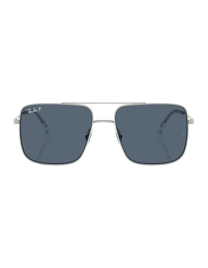 Ari Bio-Based Metal Polarised Sunglasses in Silver image 2