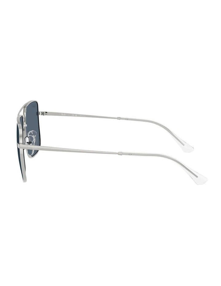 Ari Bio-Based Metal Polarised Sunglasses in Silver image 3