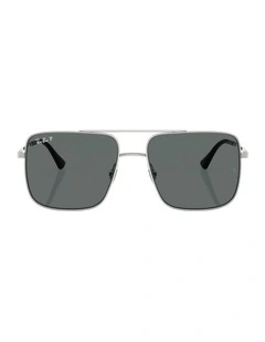 Ari Bio-Based Metal Polarised Sunglasses in Silver