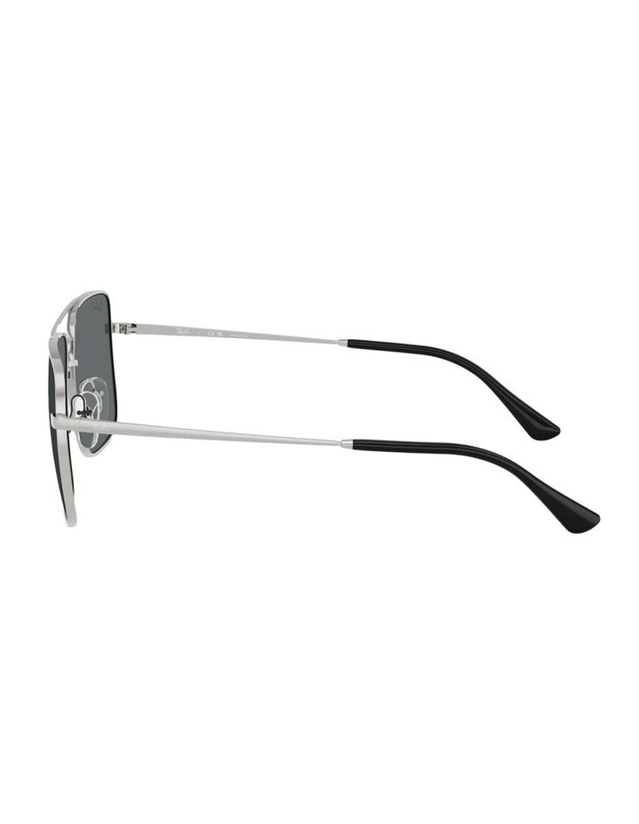 Ari Bio-Based Metal Polarised Sunglasses in Silver image 2