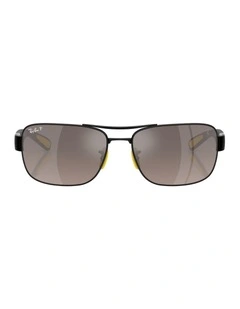 Scuderia Ferrari Metal Polarised Sunglasses in Black RB3763M