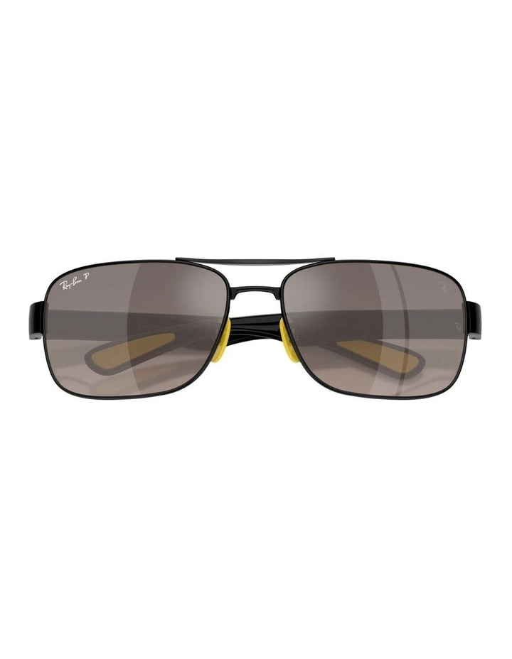 Scuderia Ferrari Metal Polarised Sunglasses in Black RB3763M image 3