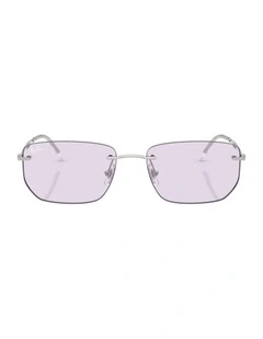 Transitions Color Touch Lenses Metal Sunglasses in Silver RB3768