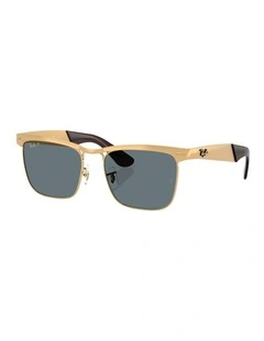 Wayfarer Deluxe Metal Polarised Sunglasses in Gold