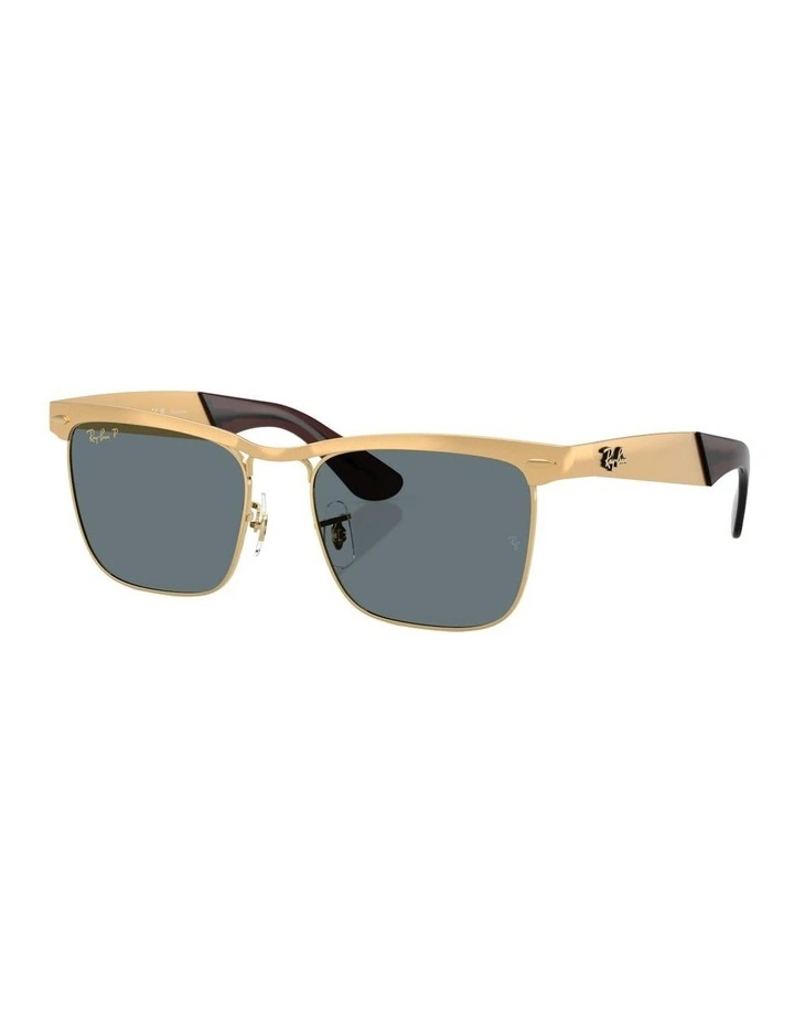 Wayfarer Deluxe Metal Polarised Sunglasses in Gold image 1