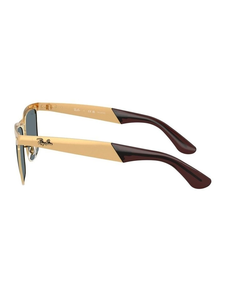 Wayfarer Deluxe Metal Polarised Sunglasses in Gold image 3