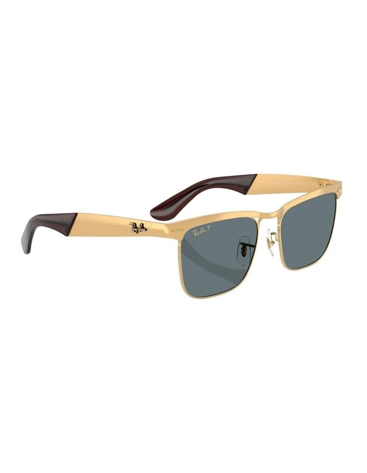Wayfarer Deluxe Metal Polarised Sunglasses in Gold image 4